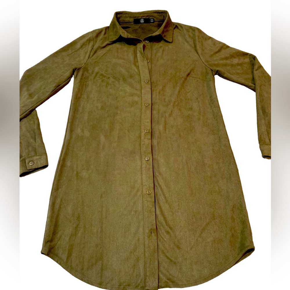 Missguided Suede Shirt Dress